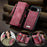 CASEME For Google Pixel 10 Pro / Google Pixel 10 Phone Cases  008 Leather Cover with Detachable Wallet and Strap - Red - 6