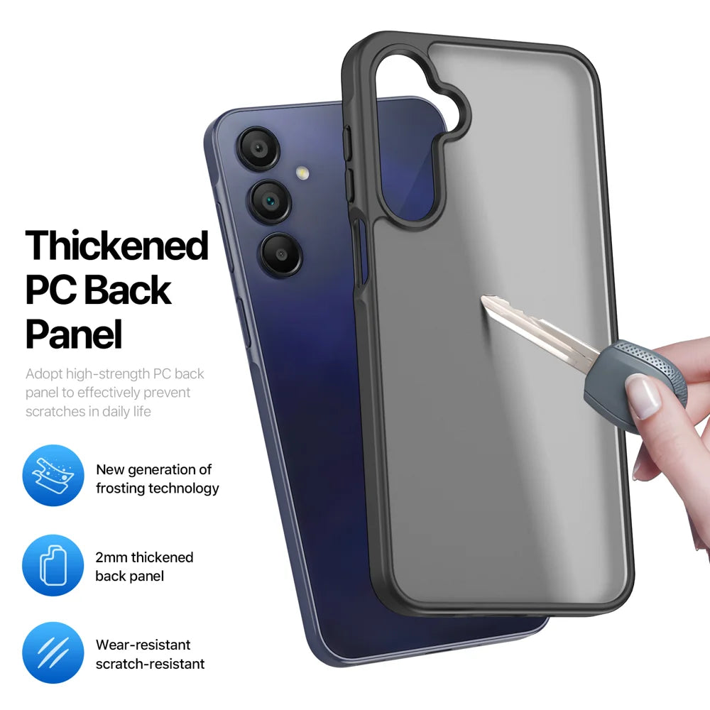 DUX DUCIS For Samsung Galaxy A18 5G /  M17 5G / F17 5G /  A17 5G / A17 4G / A26 5G / A16 5G / A16 4G Case  Yind Series Matte Anti-fingerprint TPU+PC Phone Back Cover - Black - 6