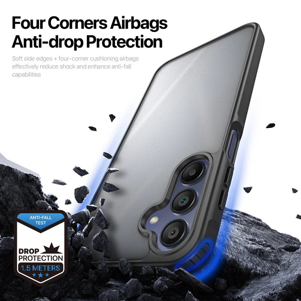 DUX DUCIS For Samsung Galaxy A18 5G /  M17 5G / F17 5G /  A17 5G / A17 4G / A26 5G / A16 5G / A16 4G Case  Yind Series Matte Anti-fingerprint TPU+PC Phone Back Cover - Black - 7