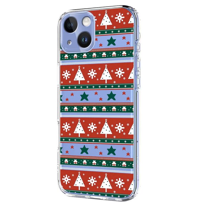 For iPhone 15 Case Christmas Themed Pattern Printing TPU Phone Back Cover - Christmas Ribbons - 2