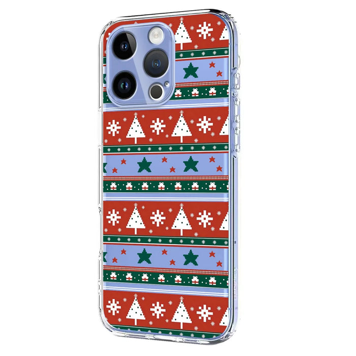 For iPhone 16 Pro Case Christmas Themed Pattern Printing TPU Phone Back Cover - Christmas Ribbons - 2