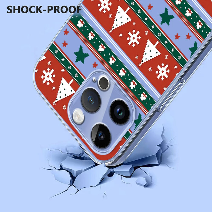 For iPhone 16 Pro Case Christmas Themed Pattern Printing TPU Phone Back Cover - Christmas Ribbons - 3