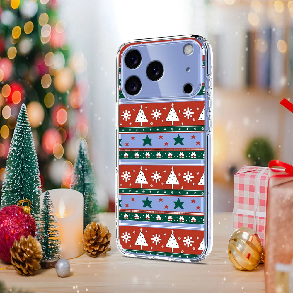 For iPhone 17 Pro Max Case Christmas Themed Pattern Printing TPU Phone Back Cover - Christmas Ribbons - 5