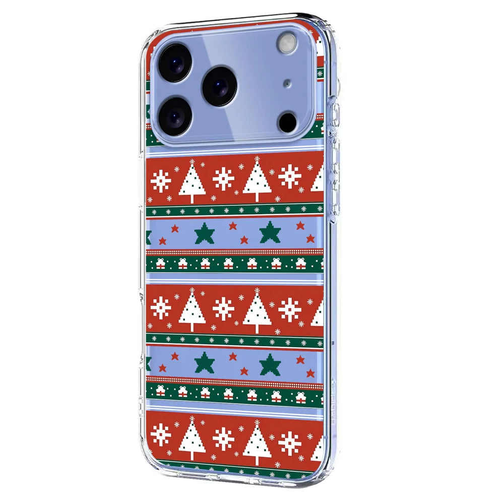 For iPhone 17 Pro Case Christmas Themed Pattern Printing TPU Phone Back Cover - Christmas Ribbons - 5