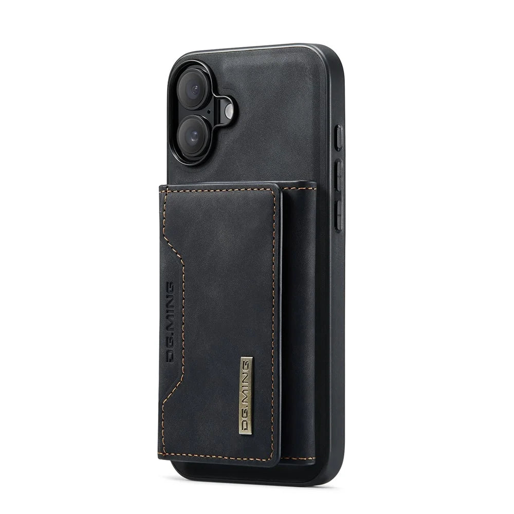 DG.MING M2 Series for iPhone 17 Case PU + PC + TPU Phone Cover Detachable Wallet - Black - 2