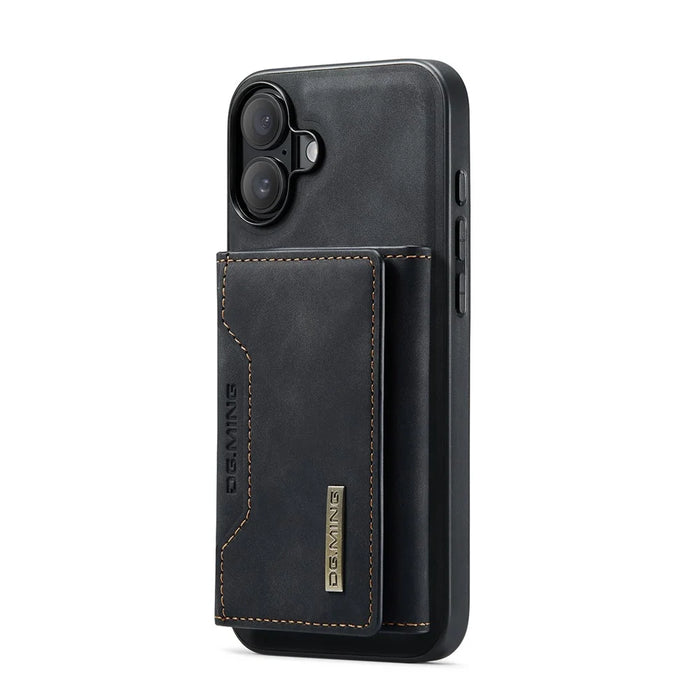 DG.MING M2 Series for iPhone 17 Case PU + PC + TPU Phone Cover Detachable Wallet - Black - 2