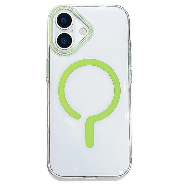 For iPhone 17 Case Compatible with MagSafe Protective TPU + PC Phone Cover - Fluorescent Green - 1