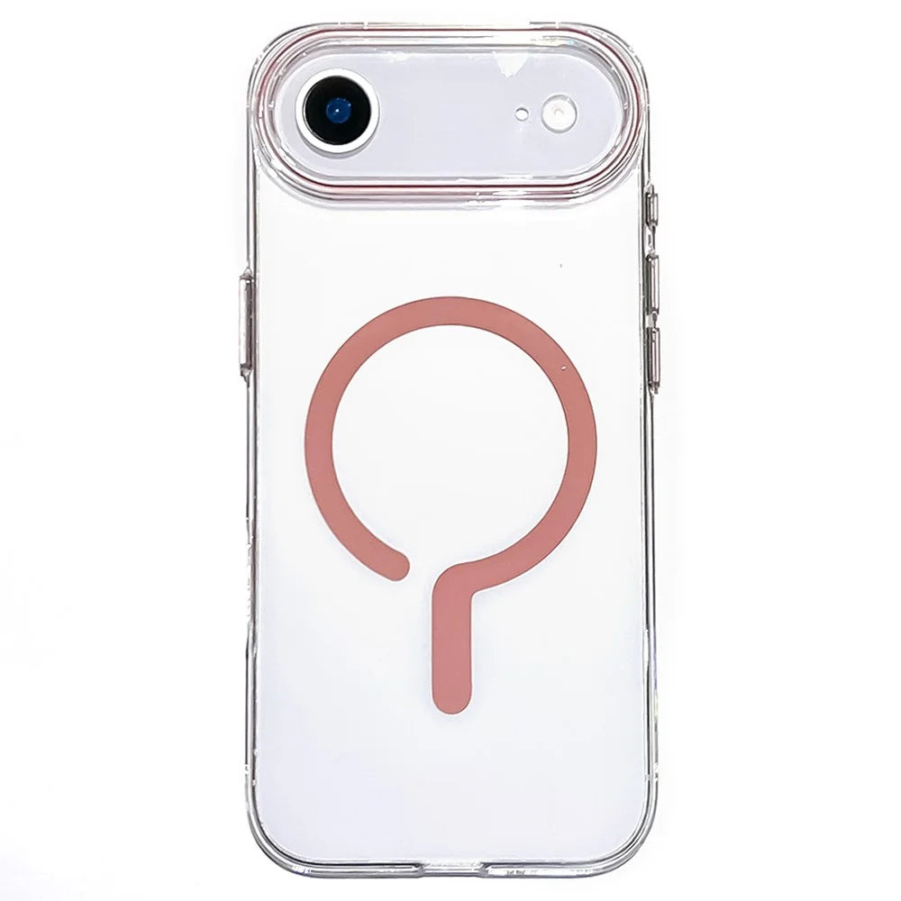 For iPhone Air Case Compatible with MagSafe Protective TPU + PC Phone Cover - Pink - 1