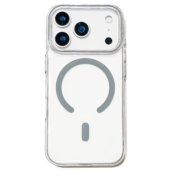 For iPhone 17 Pro Case Compatible with MagSafe Protective TPU + PC Phone Cover - Titanium Grey - 1