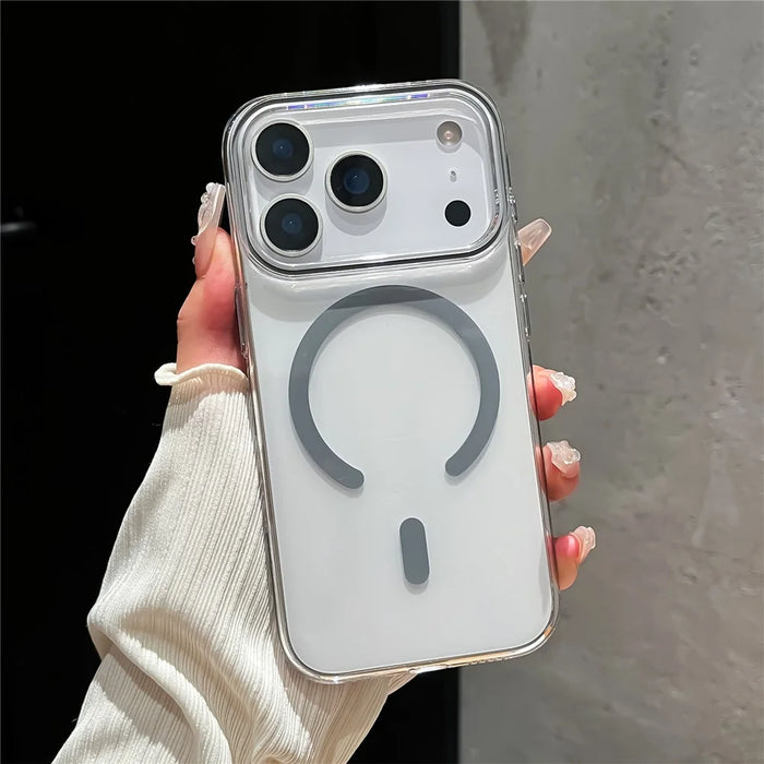 For iPhone 17 Pro Case Compatible with MagSafe Protective TPU + PC Phone Cover - Titanium Grey - 2