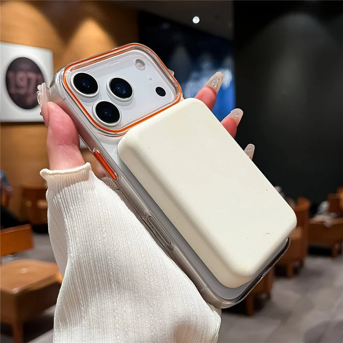 For iPhone 17 Pro Case Compatible with MagSafe Protective TPU + PC Phone Cover - Titanium Grey - 4