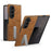 For Samsung Galaxy Z Fold7 5G Magnetic Case Rotating Kickstand Leather Coated PC Phone Cover - Brown - 1