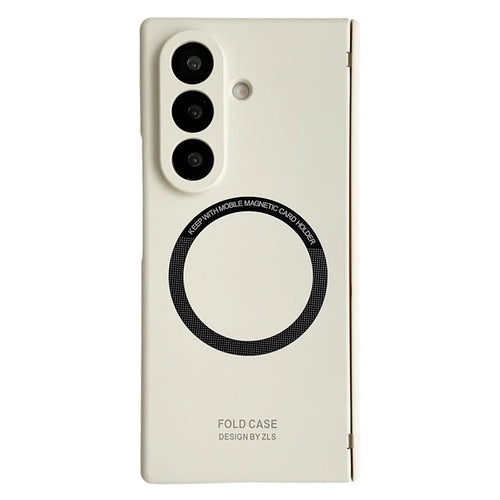 For Samsung Galaxy Z Fold7 5G Case Hard PC Phone Cover Magnetic Case - White - 1