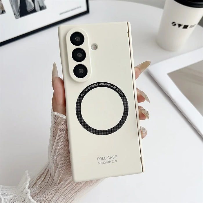 For Samsung Galaxy Z Fold7 5G Case Hard PC Phone Cover Magnetic Case - White - 3