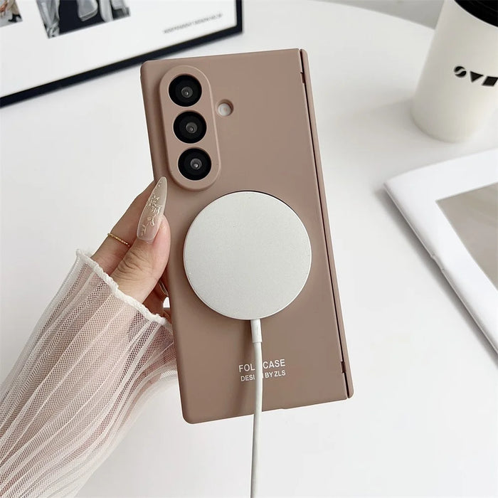 For Samsung Galaxy Z Fold7 5G Case Hard PC Phone Cover Magnetic Case - White - 5