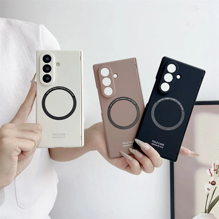 For Samsung Galaxy Z Fold7 5G Case Hard PC Phone Cover Magnetic Case - White - 6