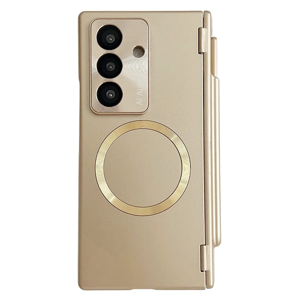 For Samsung Galaxy Z Fold7 5G Case Hard PC Phone Cover Magnetic Case - Champagne Gold - 1