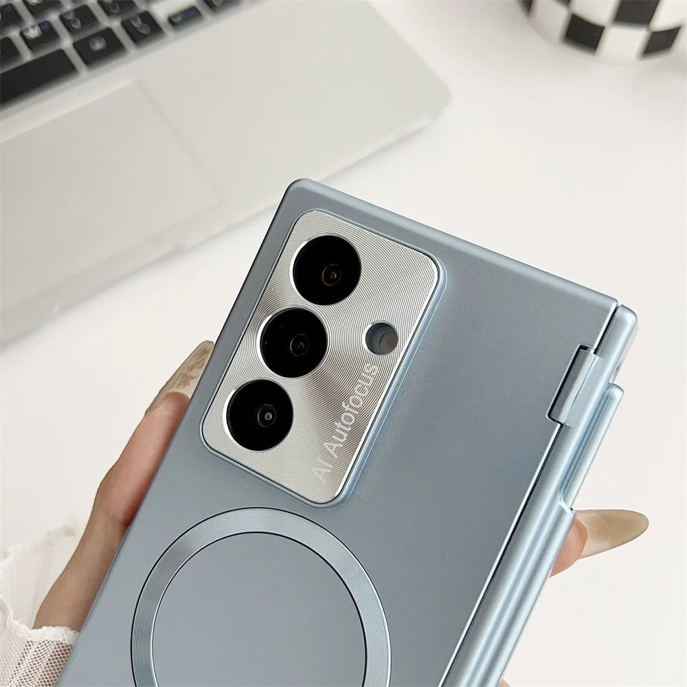 For Samsung Galaxy Z Fold7 5G Case Hard PC Phone Cover Magnetic Case - Champagne Gold - 4