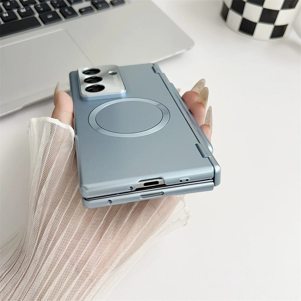 For Samsung Galaxy Z Fold7 5G Case Hard PC Phone Cover Magnetic Case - Champagne Gold - 6