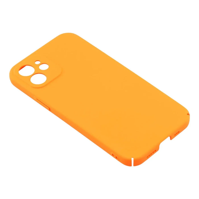 For iPhone 11 Case Skin-Touch Rubberized Hard PC Phone Cover - Orange - 4