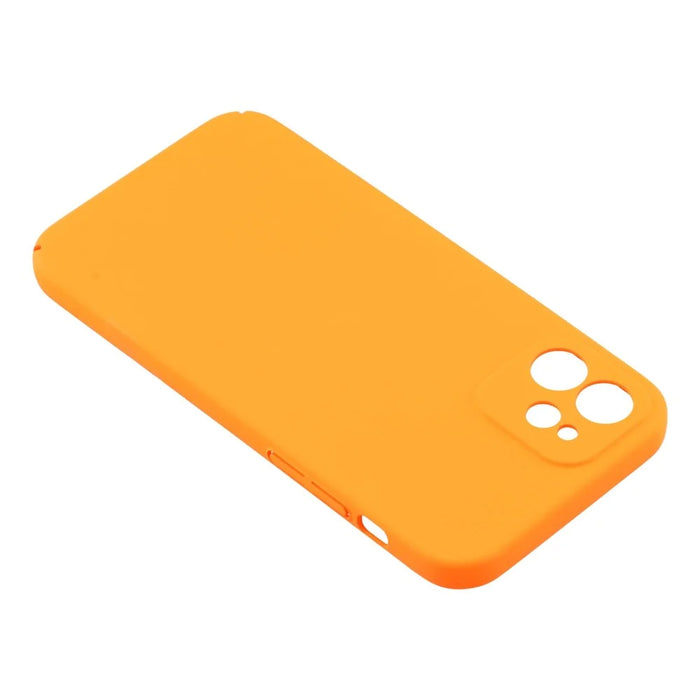For iPhone 11 Case Skin-Touch Rubberized Hard PC Phone Cover - Orange - 5