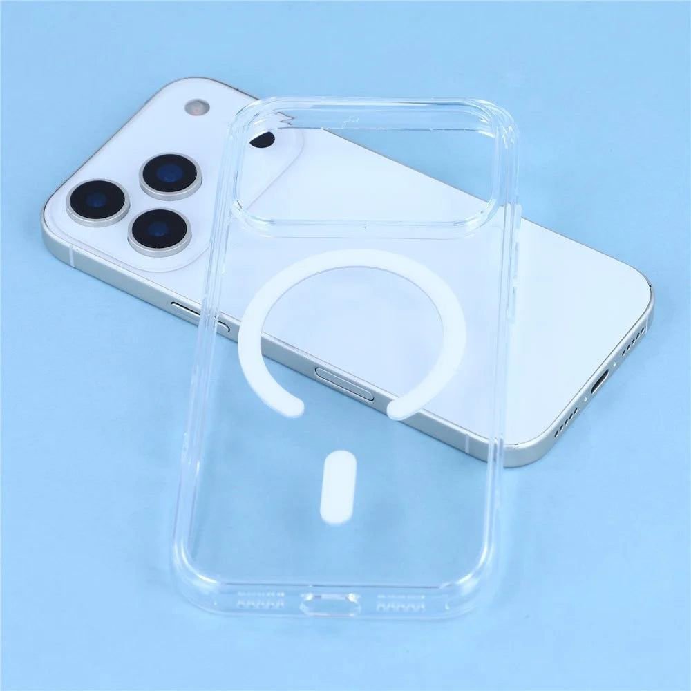 JAUCASE For iPhone 17 Pro Case Compatible with MagSafe Crystal Clear TPU PC Phone Back Cover - 6