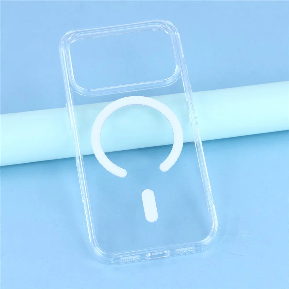 JAUCASE For iPhone 17 Pro Max Case Compatible with MagSafe Crystal Clear TPU PC Phone Back Cover - 7