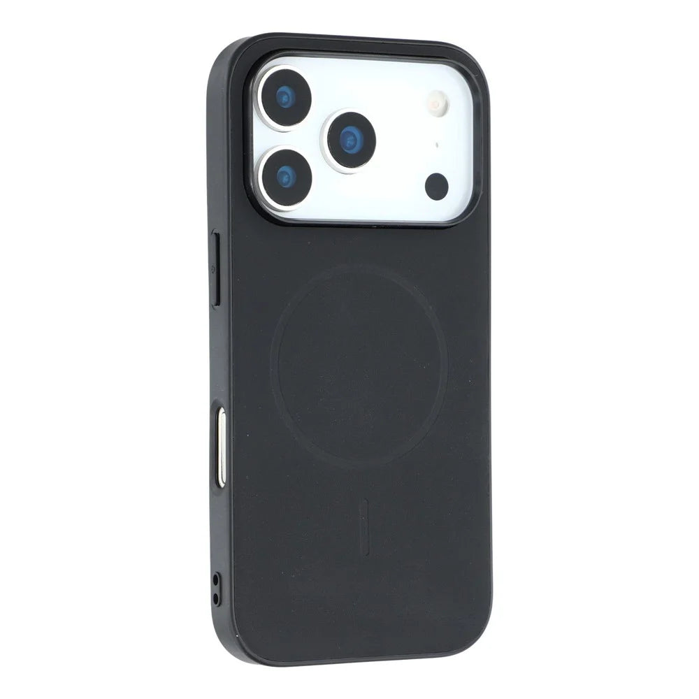 X-LEVEL For iPhone 17 Pro Case Compatible with MagSafe PC + TPU + PU Phone Back Cover - Black - 1