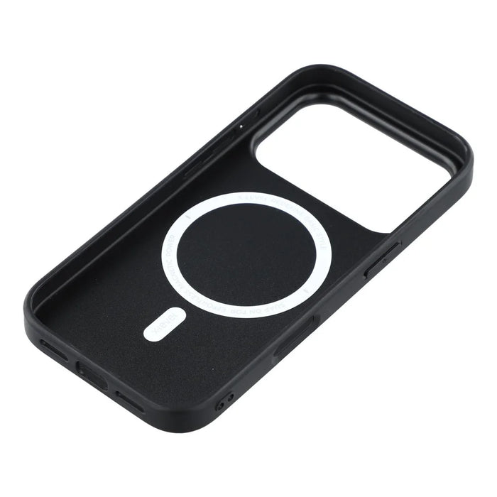 X-LEVEL For iPhone 17 Pro Max Case Compatible with MagSafe PC+TPU+PU Phone Back Cover - Black - 6