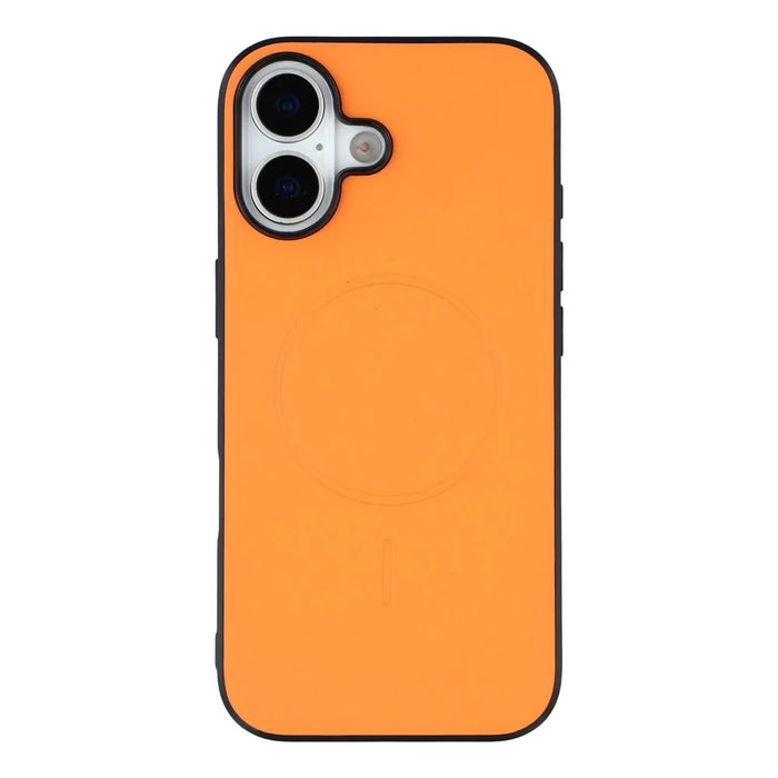 X-LEVEL For iPhone 17 Case Compatible with MagSafe PC + TPU + PU Phone Back Cover - Orange - 3