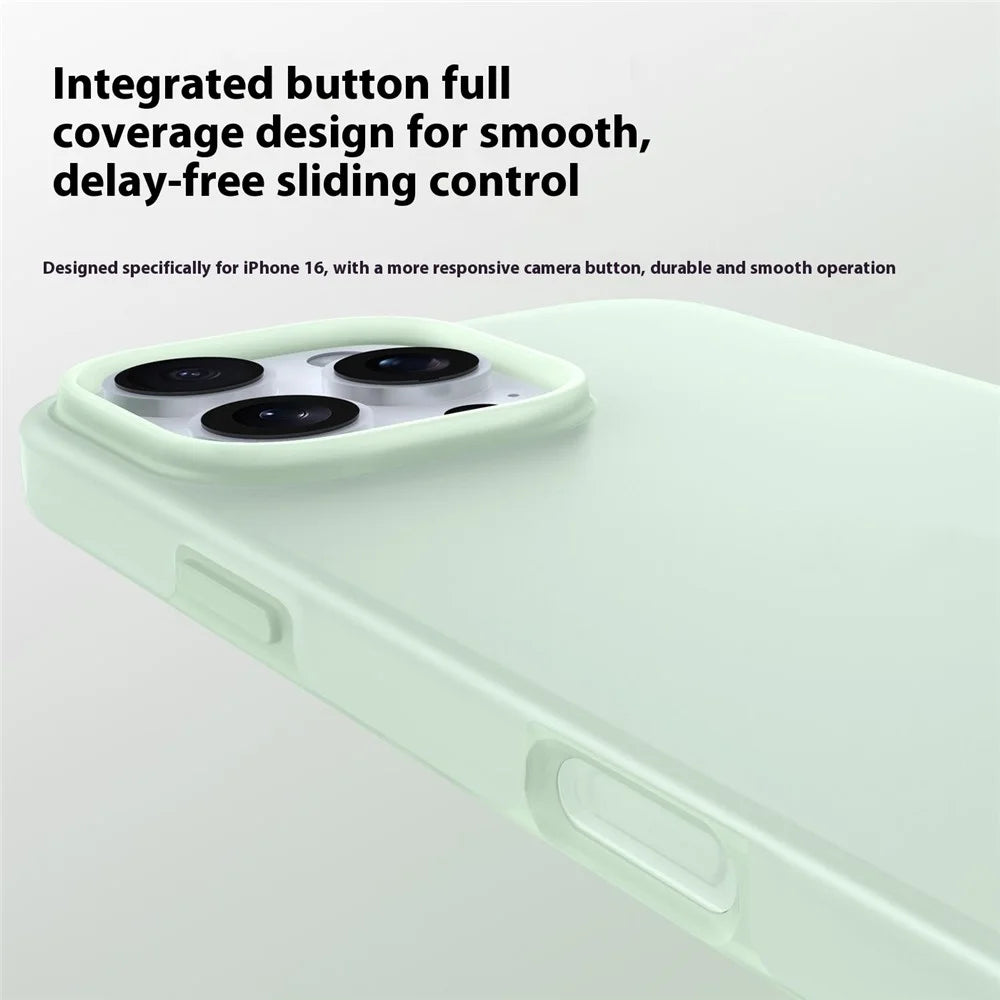 For iPhone 14 Pro Max Case Heat Dissipation Ice-Transparent Liquid Silicone + PC Phone Cover - Green - 3