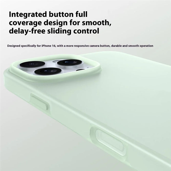 For iPhone 14 Pro Case Heat Dissipation Ice-Transparent Liquid Silicone + PC Phone Cover - Green - 3