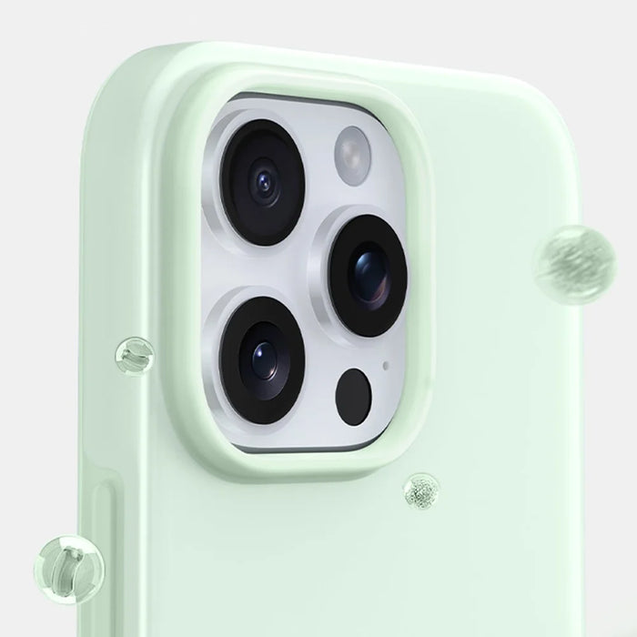 For iPhone 14 Pro Case Heat Dissipation Ice-Transparent Liquid Silicone + PC Phone Cover - Green - 4
