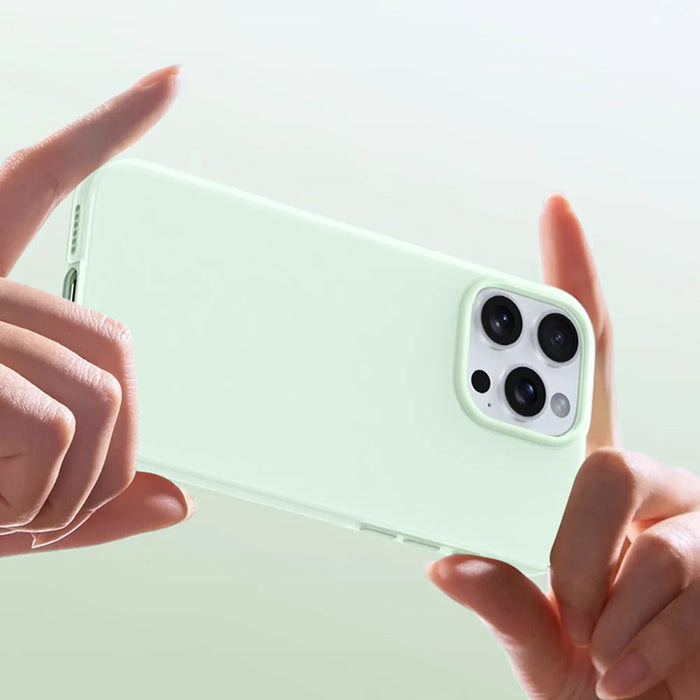 For iPhone 14 Pro Case Heat Dissipation Ice-Transparent Liquid Silicone + PC Phone Cover - Green - 5
