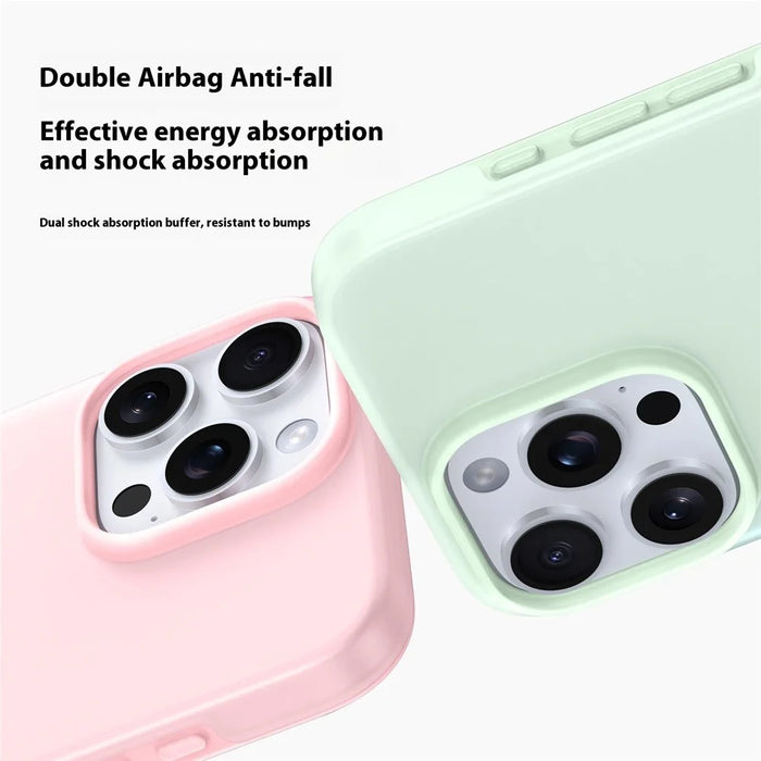 For iPhone 14 Pro Case Heat Dissipation Ice-Transparent Liquid Silicone + PC Phone Cover - Green - 7