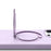 For iPhone 15 Case Rotating Kickstand Liquid Silicone + PC Phone Cover - Light Purple - 5