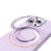 For iPhone 15 Case Rotating Kickstand Liquid Silicone + PC Phone Cover - Light Purple - 6