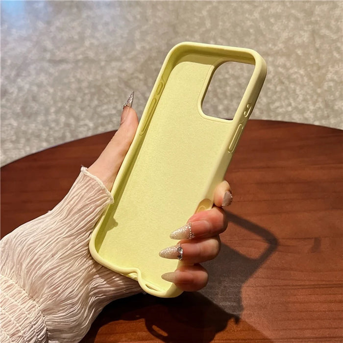 For iPhone 16 Pro Max Case Soft Microfiber Lining Liquid Silicone + PC Phone Cover - Ice Blue - 4