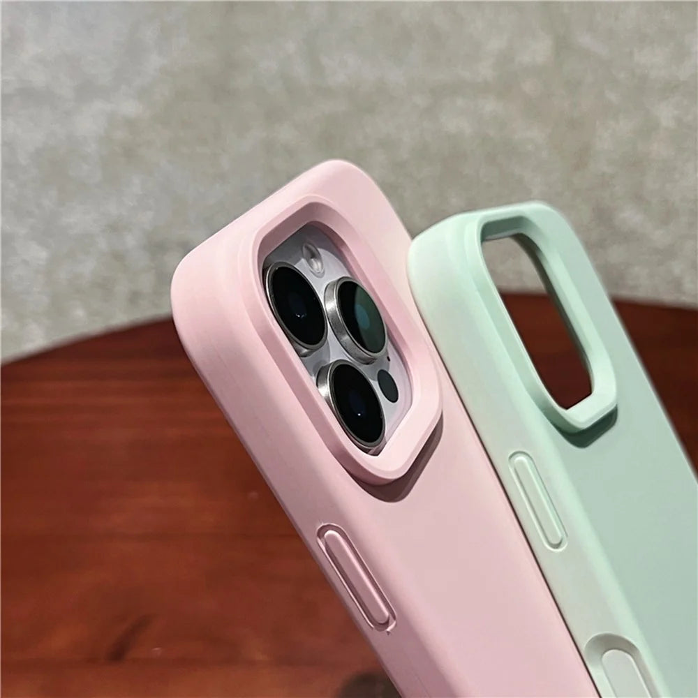 For iPhone 16 Pro Case Soft Microfiber Lining Liquid Silicone + PC Phone Cover with Wrist Strap - Light Green - 7