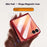 For Samsung Galaxy Z Flip7 5G Case Hard PC Hinge Protection Phone Cover with Rear Small Screen Protector - Red - 2