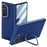 For Samsung Galaxy Z Fold7 5G Case Kickstand Hard PC Phone Cover with HD Tempered Glass Film - Blue - 1