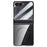 For Samsung Galaxy Z Flip7 5G Magnetic Case Hard PC + Acrylic Phone Cover with HD Rear Small Screen Protector - Black - 1