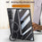 For Samsung Galaxy Z Fold7 5G Case Magnetic Case Kickstand Electroplated PC Phone Cover with Screen Protector - Black - 3