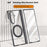 For Samsung Galaxy Z Fold7 5G Case Magnetic Case Kickstand Electroplated PC Phone Cover with Screen Protector - Black - 4