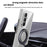 For Samsung Galaxy Z Fold7 5G Case Magnetic Case Kickstand Electroplated PC Phone Cover with Screen Protector - Black - 7