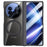 For vivo X Fold5 5G Magnetic Case Kickstand Electroplated PC Phone Cover with Screen Protector - Black - 1