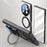 For vivo X Fold5 5G Magnetic Case Kickstand Electroplated PC Phone Cover with Screen Protector - Black - 2