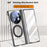 For vivo X Fold5 5G Magnetic Case Kickstand Electroplated PC Phone Cover with Screen Protector - Black - 4