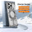 Glacier Series for iPhone 16 Pro Bumper Case Rotating Kickstand Metal Phone Cover Compatible with MagSafe - Dark Grey - 2