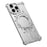 Glacier Series for iPhone 15 Pro Bumper Case Rotating Kickstand Metal Phone Cover Compatible with MagSafe - Silver - 1